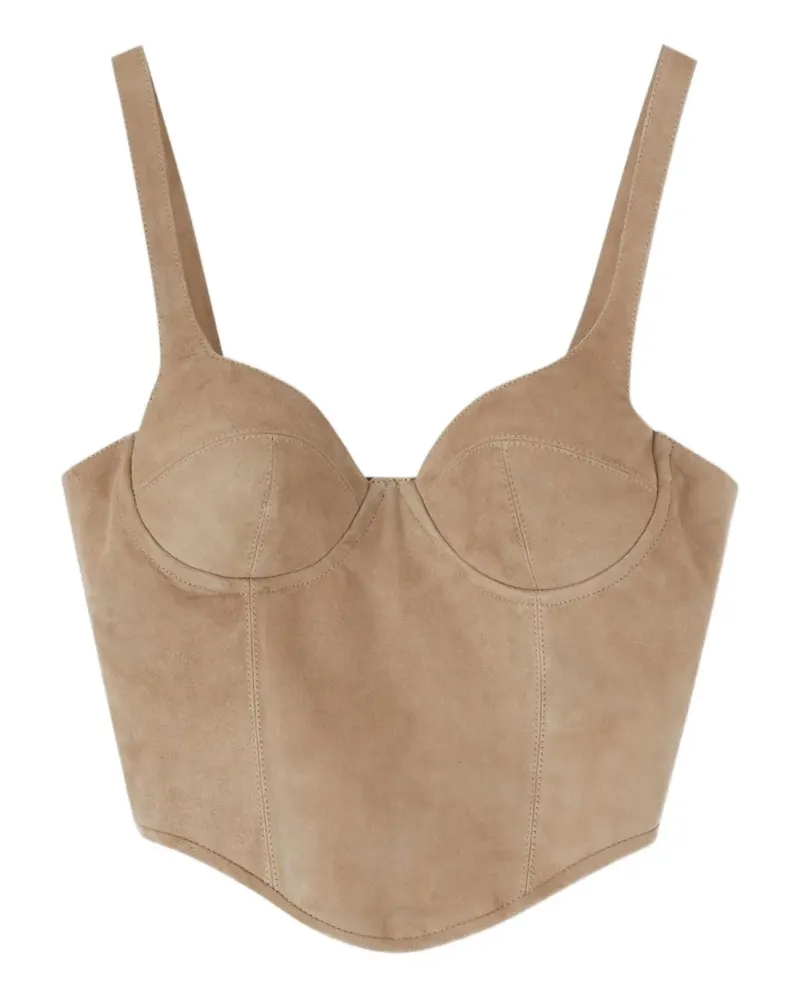 Ermanno Scervino Bustier-Top aus Wildleder - Braun Braun