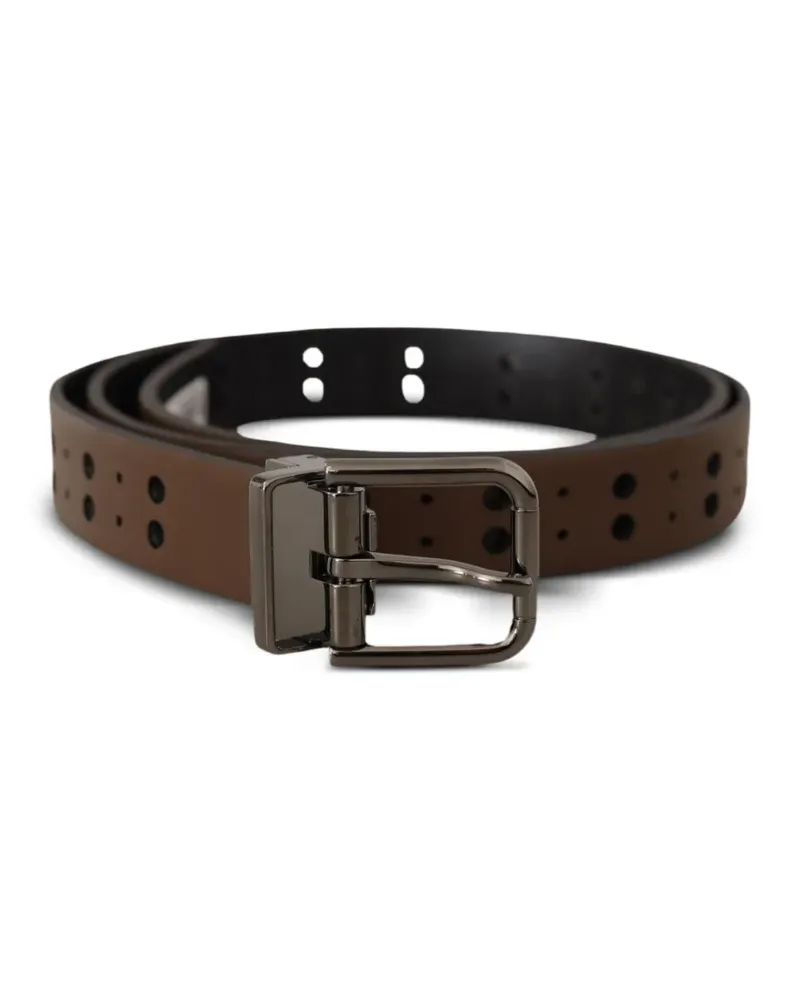 Dolce & Gabbana Perforierter Gürtel - Braun Braun