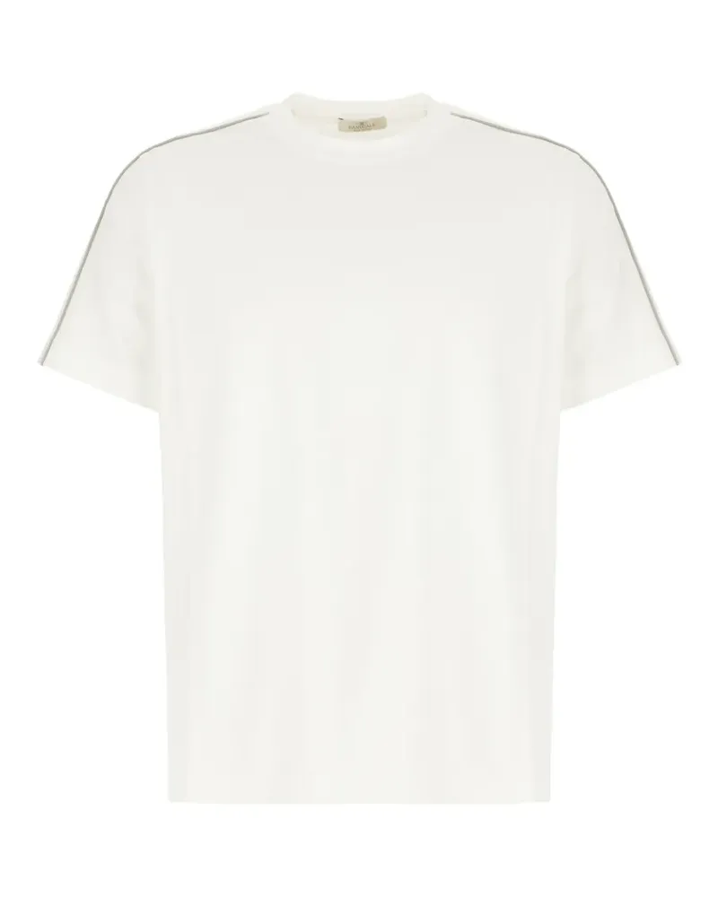 PANICALE Cashmere piped-trim T-shirt - Weiß Weiß
