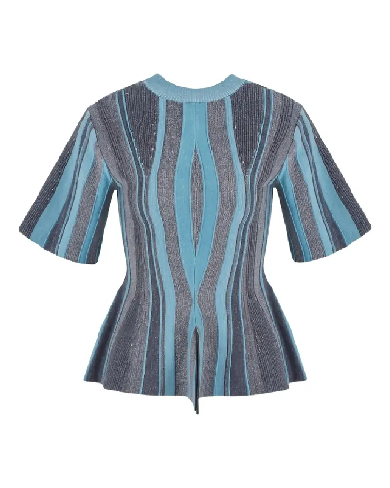Giorgio Armani Strickbluse aus Jacquard - Grau Grau