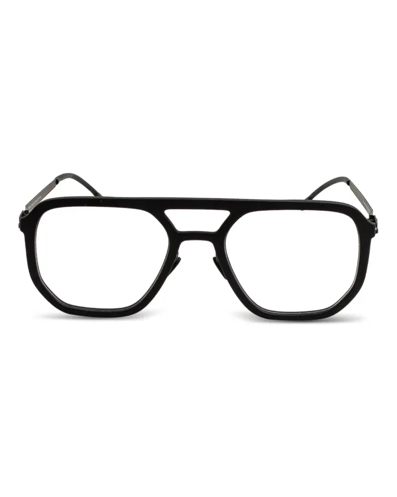 Mykita Brille mit geometrischem Gestell - Schwarz Schwarz