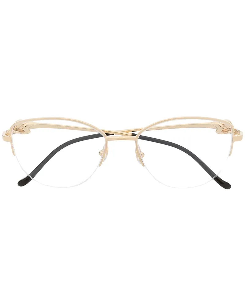 Cartier Brille mit Cat-Eye-Gestell - Gold Gold