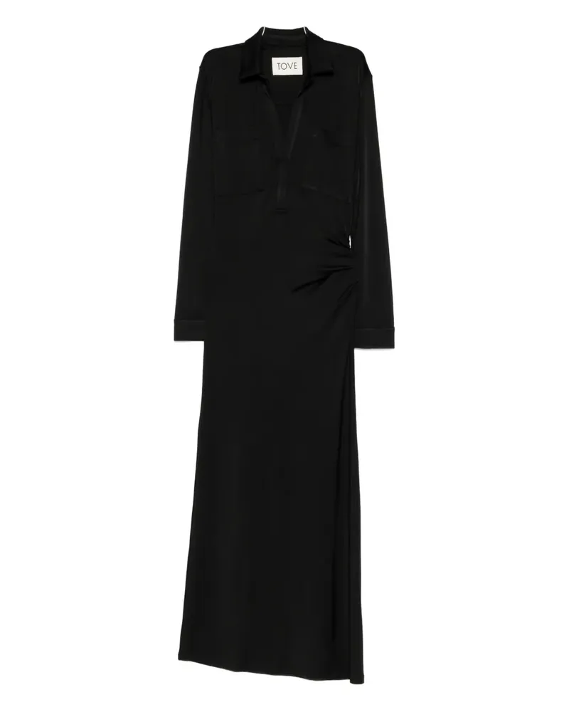 TOVE Iana draped dress - Schwarz Schwarz