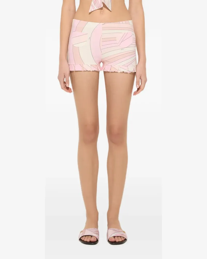 Emilio Pucci Jersey-Shorts mit Iride-Print - Rosa Rosa