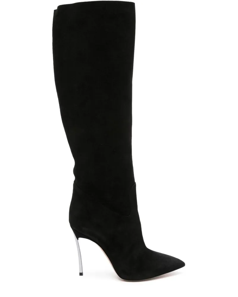 Casadei Blade Stiefel 100mm - Schwarz Schwarz