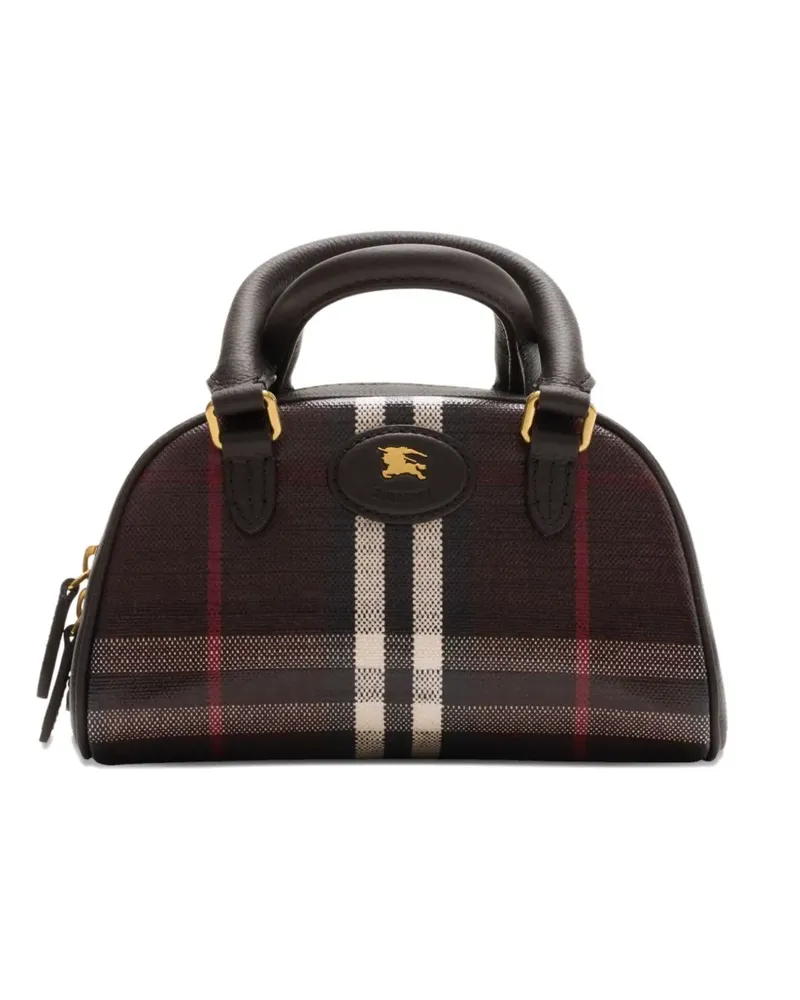 Burberry Highlands Mini-Tasche mit Check - Schwarz Schwarz