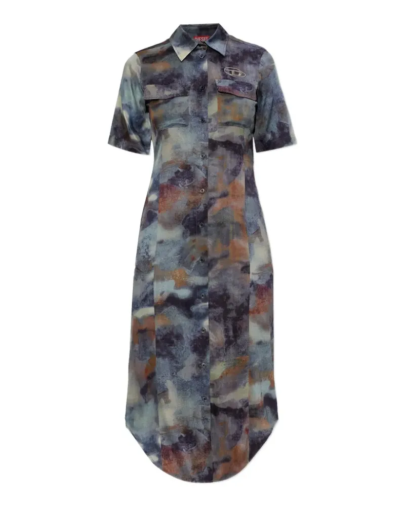 Diesel D-Ana printed midi dress - Blau Blau