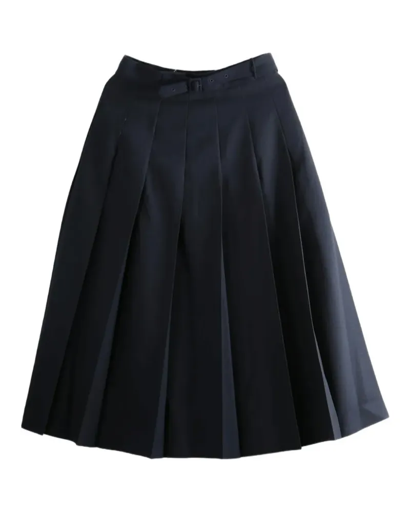 AURALEE belted pleated midi skirt - Blau Blau