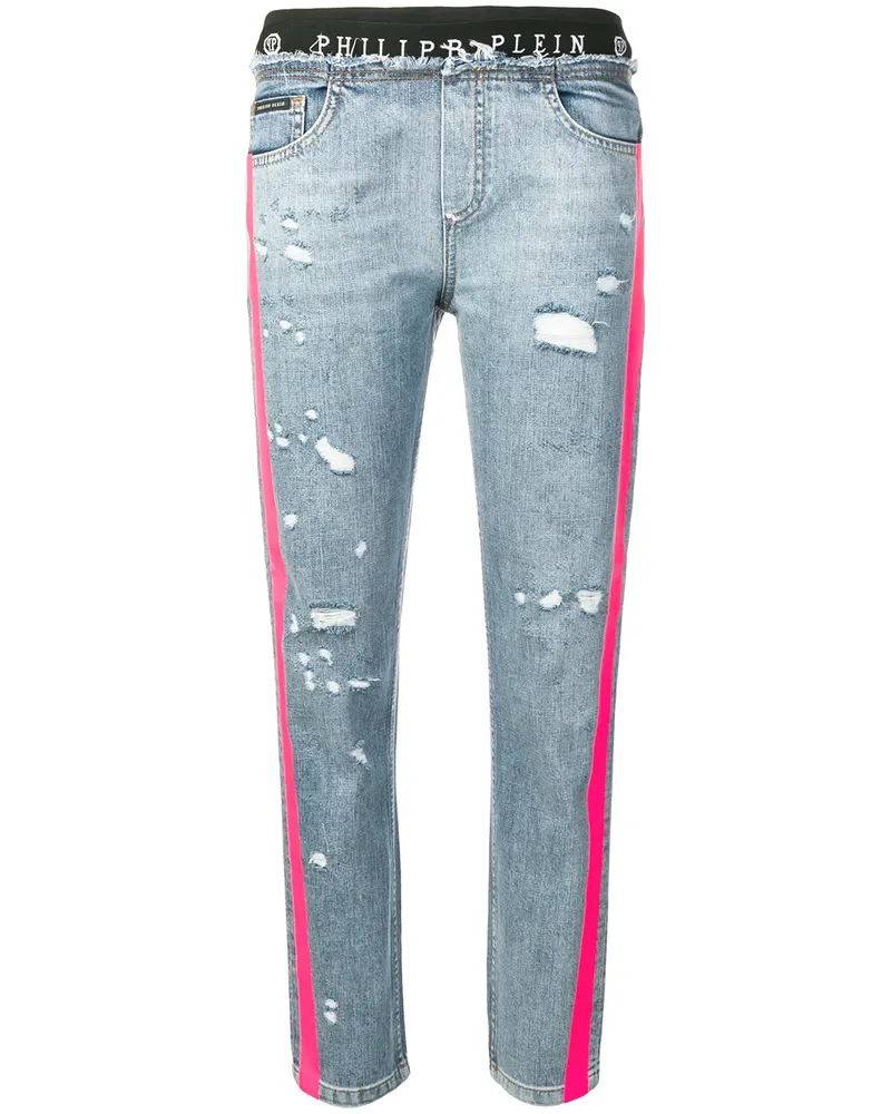 Philipp Plein Distressed-Jeans - Blau Blau