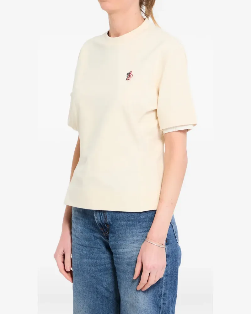 Moncler T-Shirt mit rundem Ausschnitt - Nude Nude