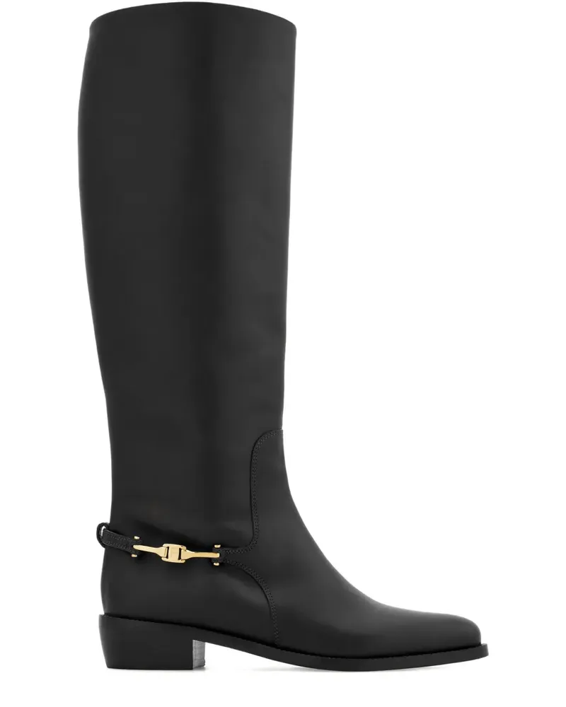 Ferragamo Kniehohe Stiefel - Schwarz Schwarz