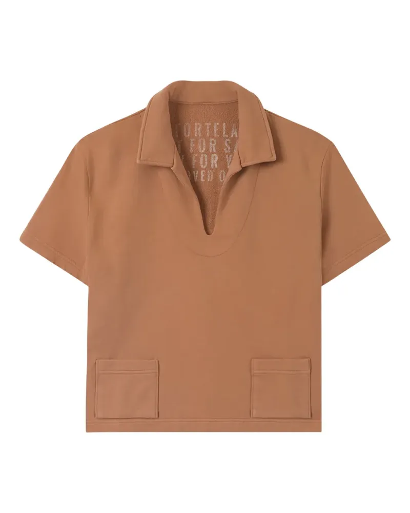 Fortela Grand V-neck short-sleeve sweatshirt - Braun Braun