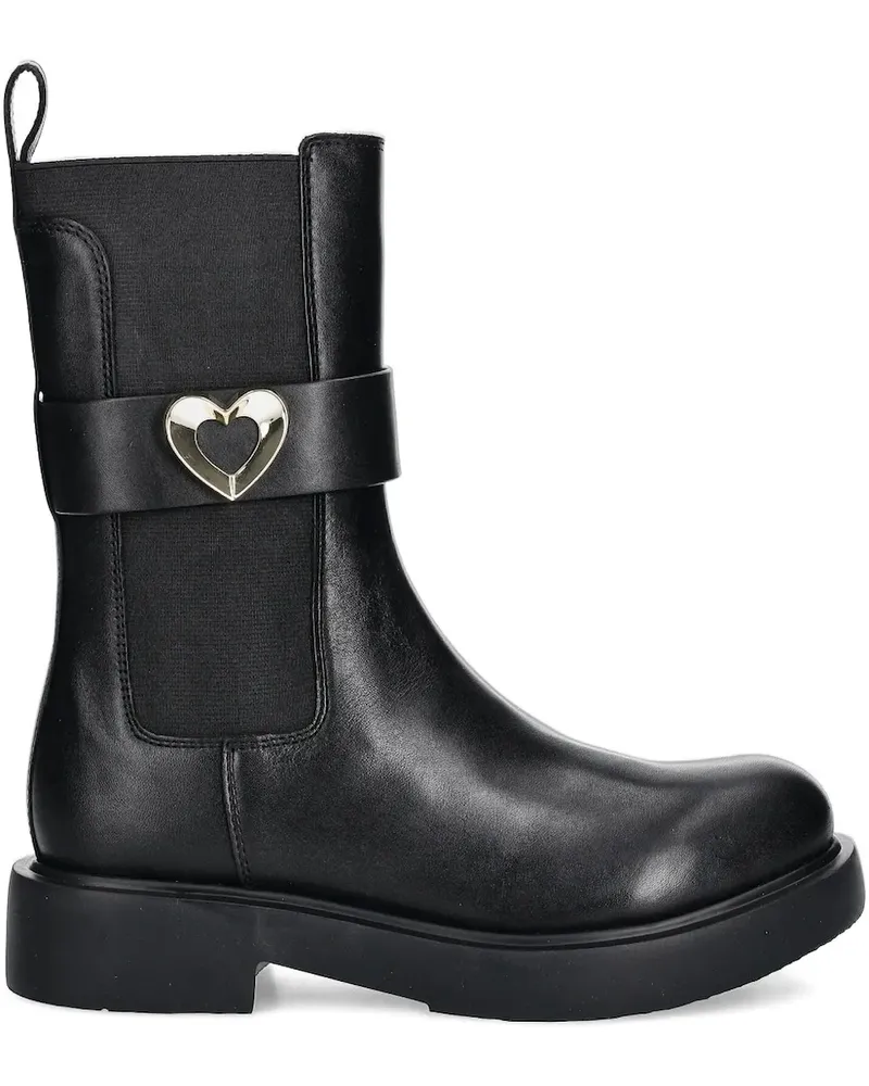 Moschino Stiefel aus Leder - Schwarz Schwarz