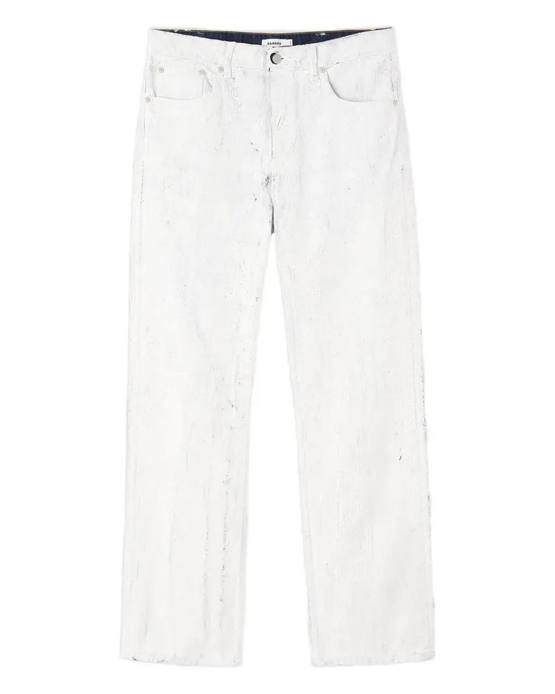 Sandro Five-Pocket-Jeans im Crackle-Look - Weiß Weiß