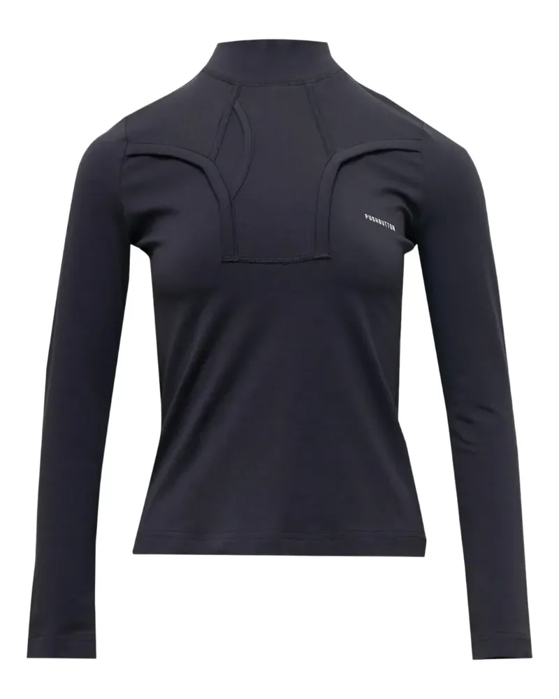 pushBUTTON brief motif jersey top - Schwarz Schwarz