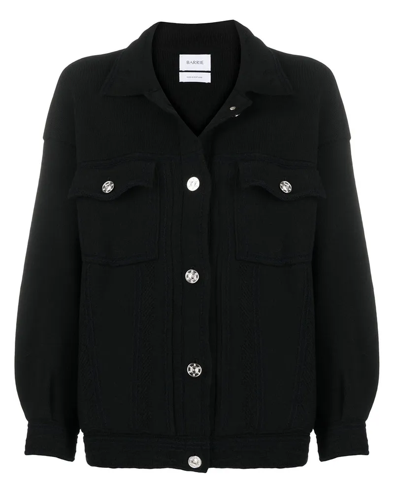 Barrie Gerippter Cardigan - Schwarz Schwarz