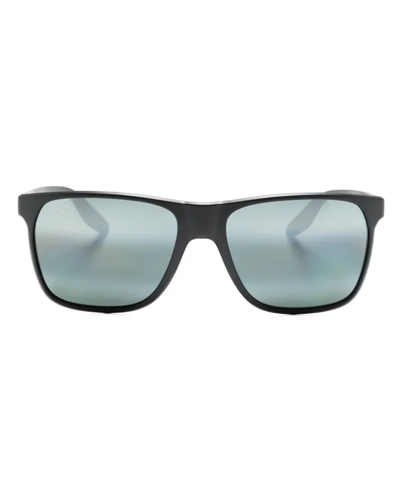Maui Jim Eckige Pailolo Sonnenbrille - Schwarz Schwarz