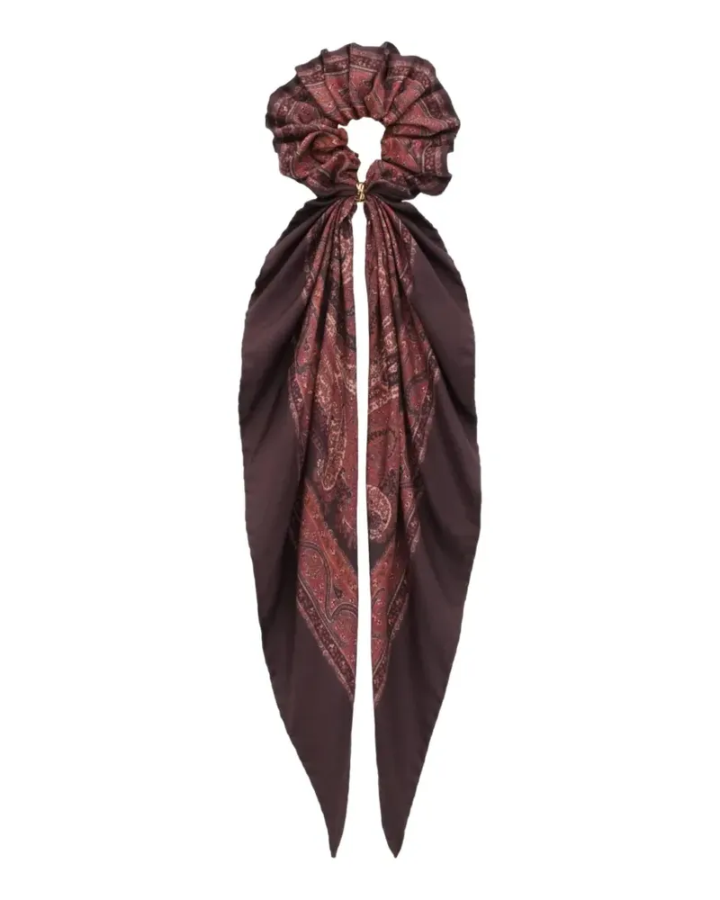 Saint Laurent Haargummi mit Paisleymuster - Braun Braun