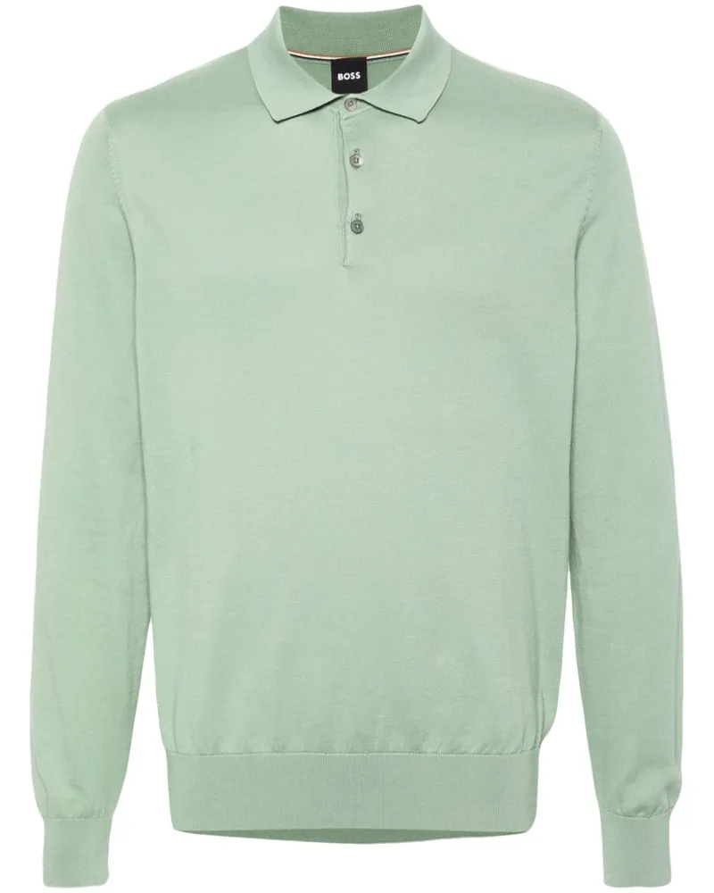 HUGO BOSS Poloshirt mit langen Ärmeln - Grün Grün