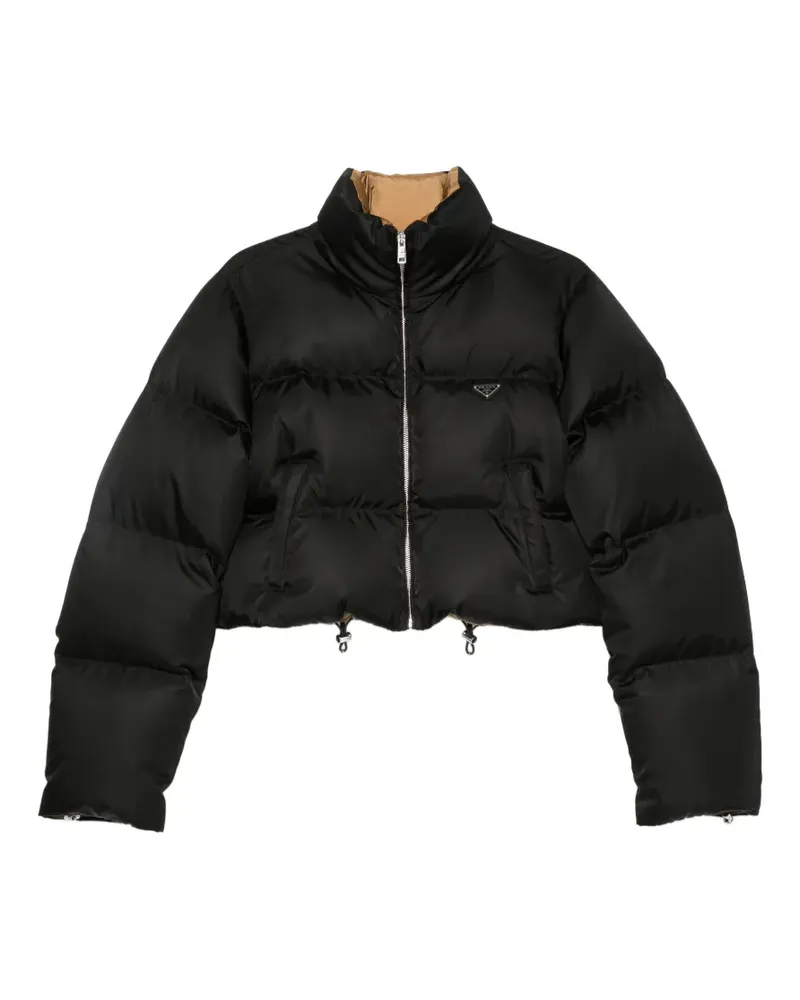 Prada Re-Nylon cropped puffer jacket - Schwarz Schwarz