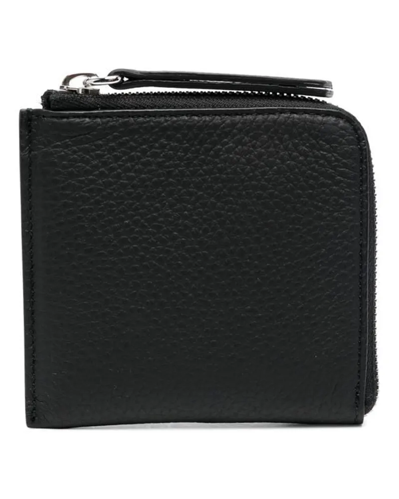 Maison Margiela Portemonnaie mit Ziernähten - Schwarz Schwarz