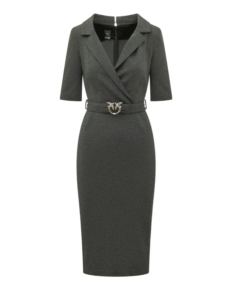 Pinko Kleid mit Love Birds-Gürtel - Grau Grau