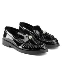 Jimmy Choo Addie Loafer mit Perlen Schwarz