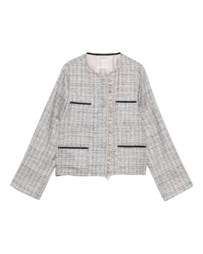 forte_forte Jacke mit Fransen - Nude Nude