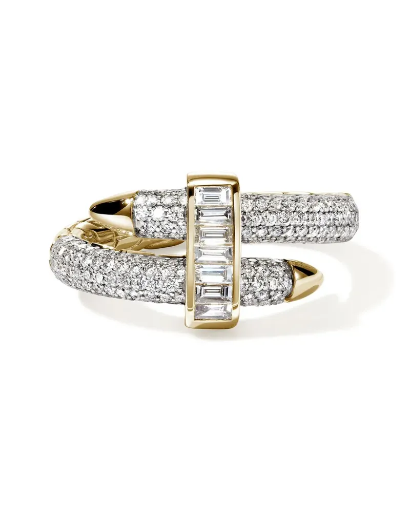 John Hardy 18kt Spear Gelbgoldring mit Diamant Gold