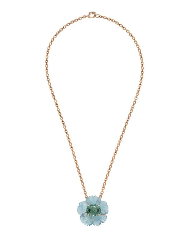 Irene Neuwirth 18kt Tropical Flower Rotgoldhalskette - Rosa Rosa