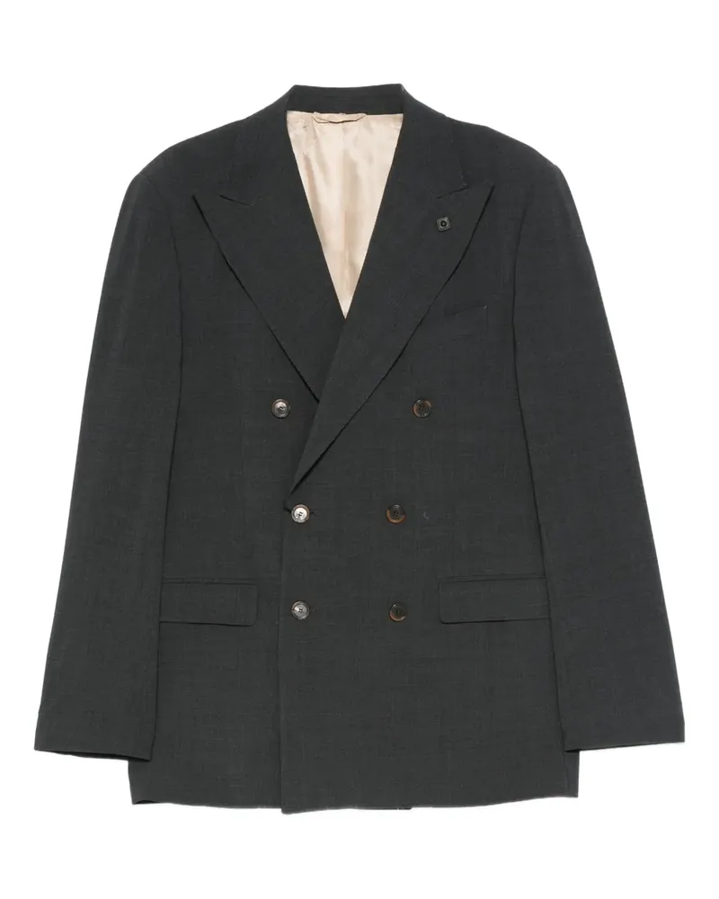 Outfit Doppelreihiger Anzug - Grau Grau