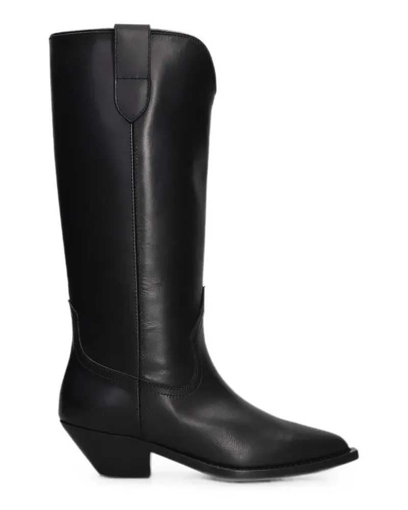 Via Roma 15 Western-style leather cowboy boots - Schwarz Schwarz