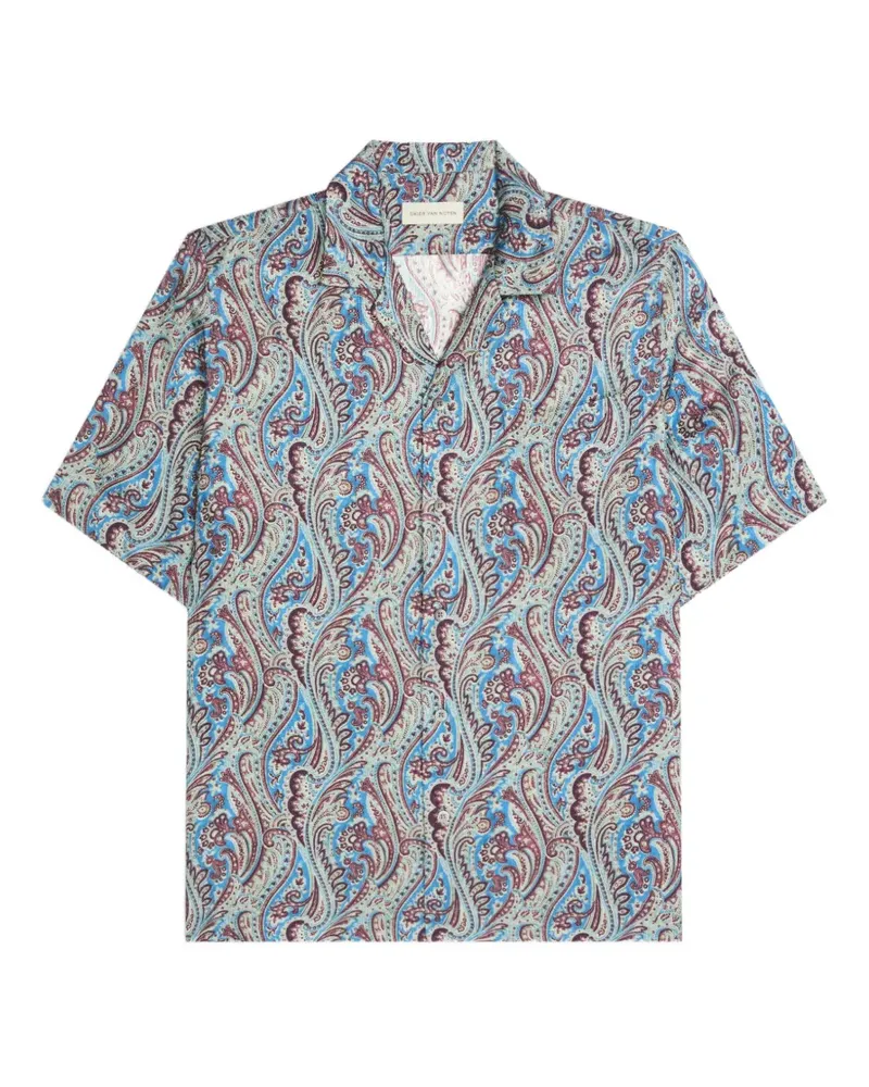 Dries van Noten Kastiges Jacquard-Hemd - Blau Blau