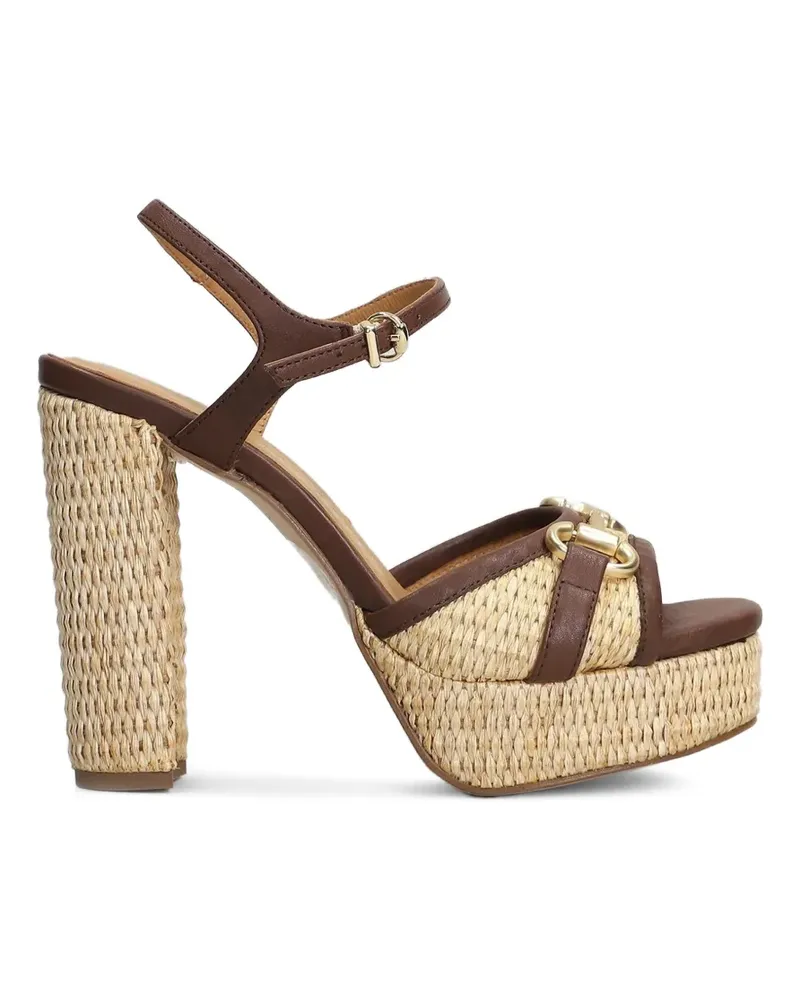 Pedro Miralles horsebit platform sandals - Nude Nude