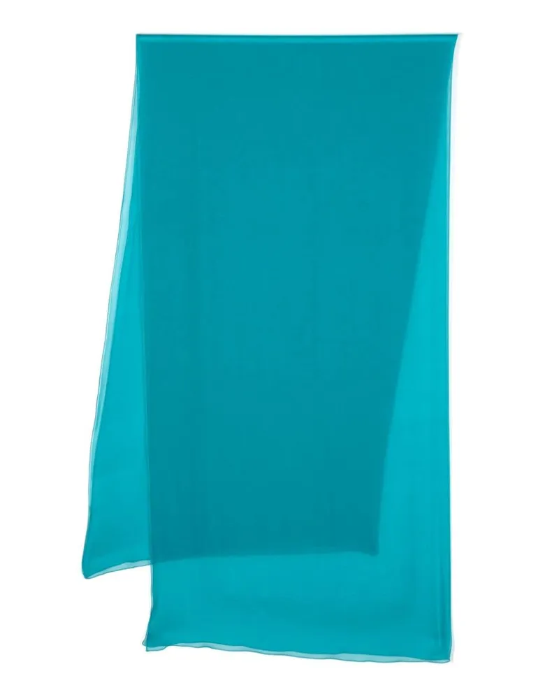 Alberta Ferretti Schal aus Seidenchiffon - Blau Blau