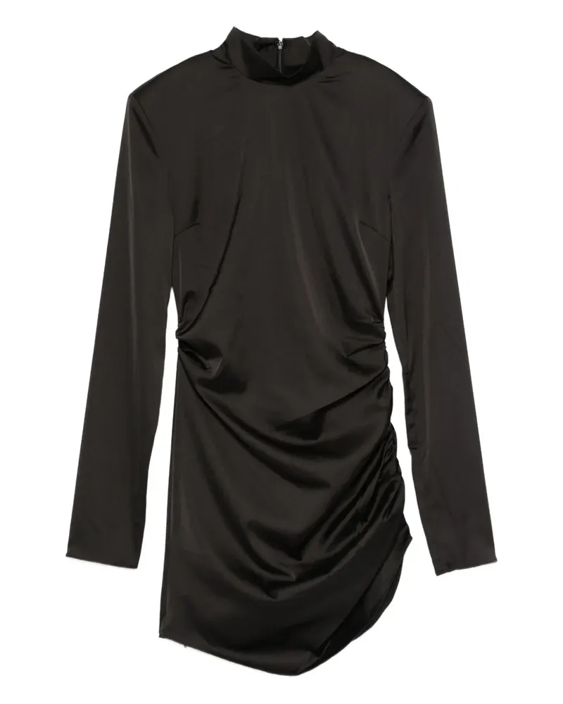 ROTATE Birger Christensen Minikleid mit Raffungen - Schwarz Schwarz