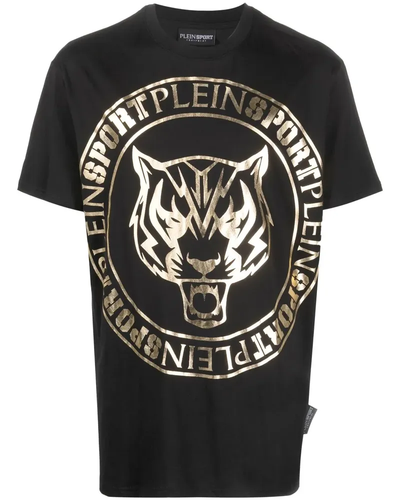 Philipp Plein T-Shirt mit Tiger-Print - Schwarz Schwarz