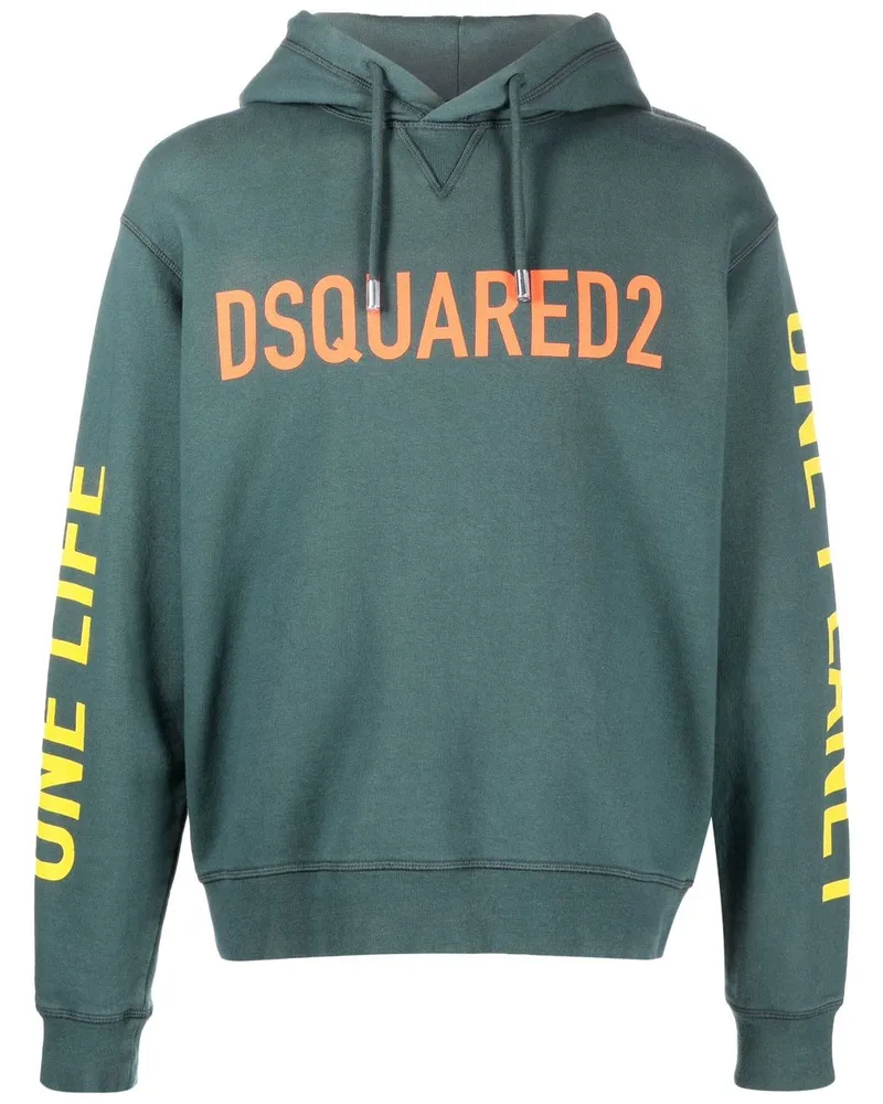 Dsquared2 Hoodie mit Slogan-Print - Grün Grün