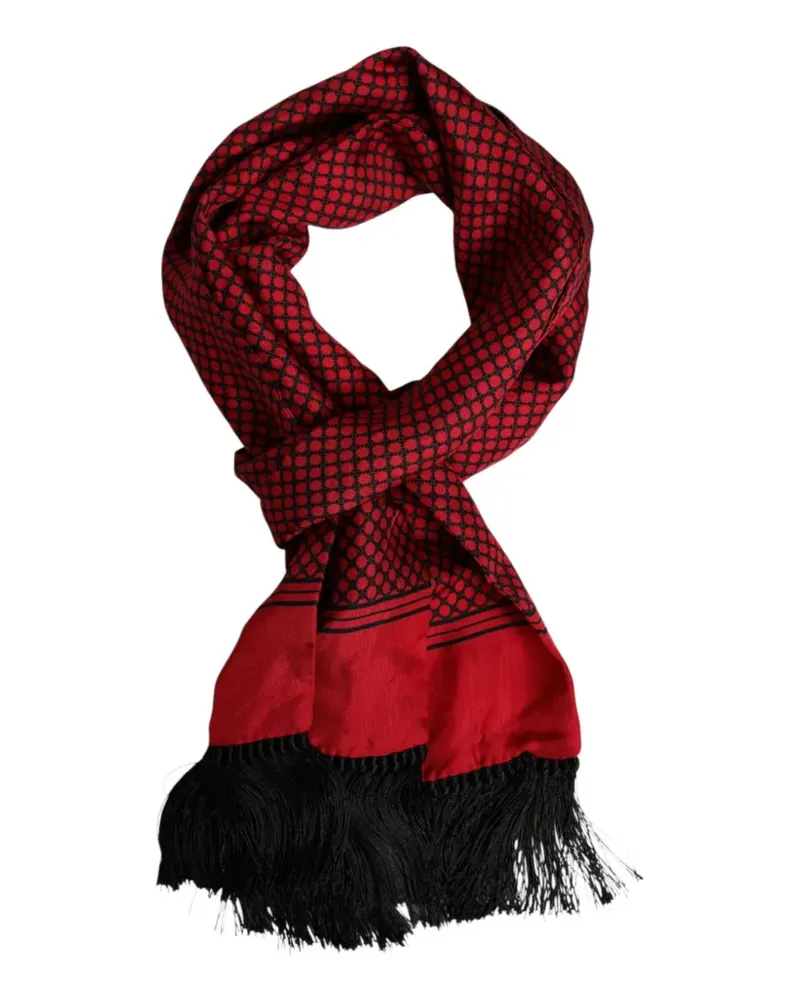 Dolce & Gabbana Seidenschal mit Polka Dots - Rot Rot