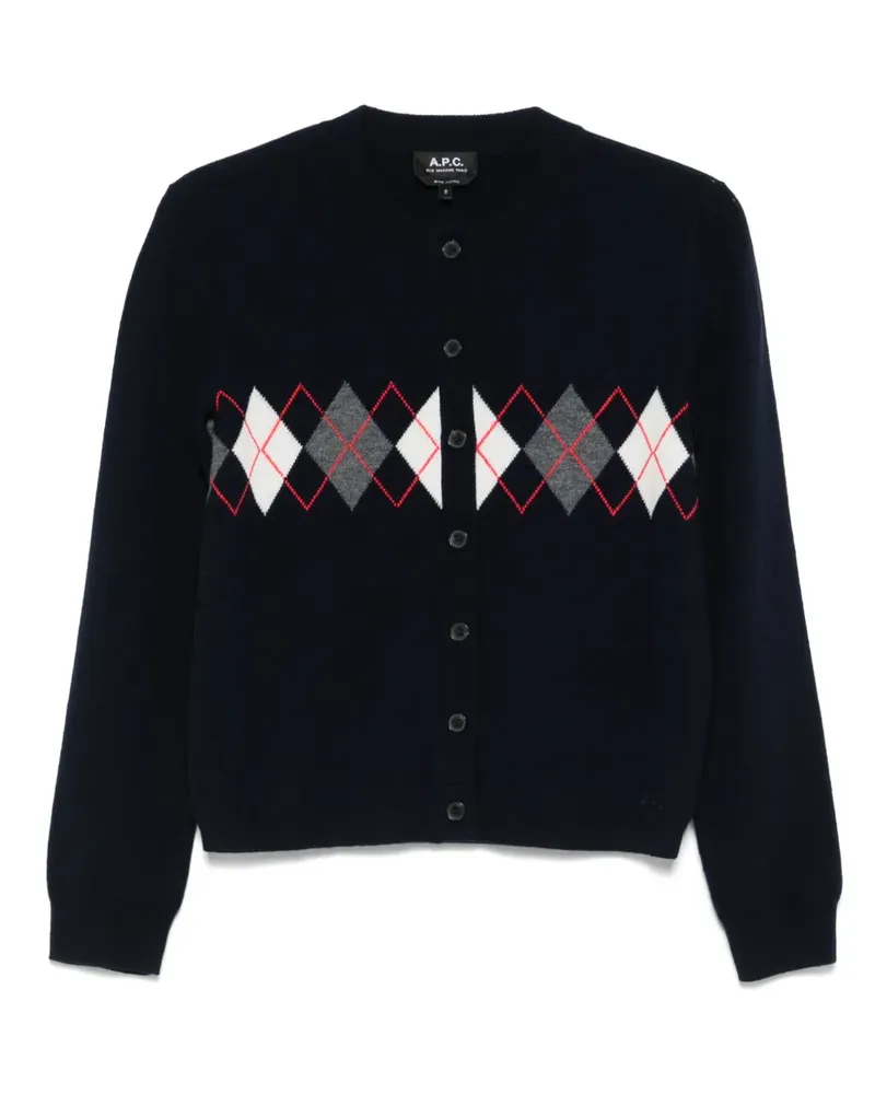 A.P.C. Geknöpfter Cardigan - Blau Blau