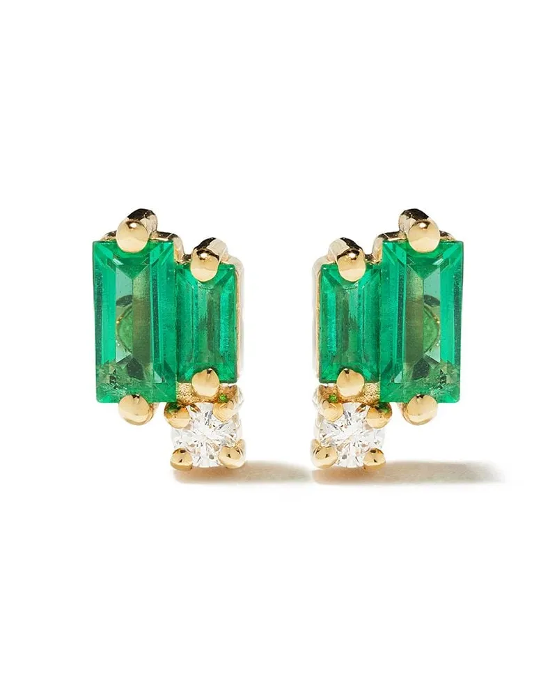 Suzanne Kalan 18kt 'Fireworks' Gelbgoldohrstecker mit Edelsteinen Gold
