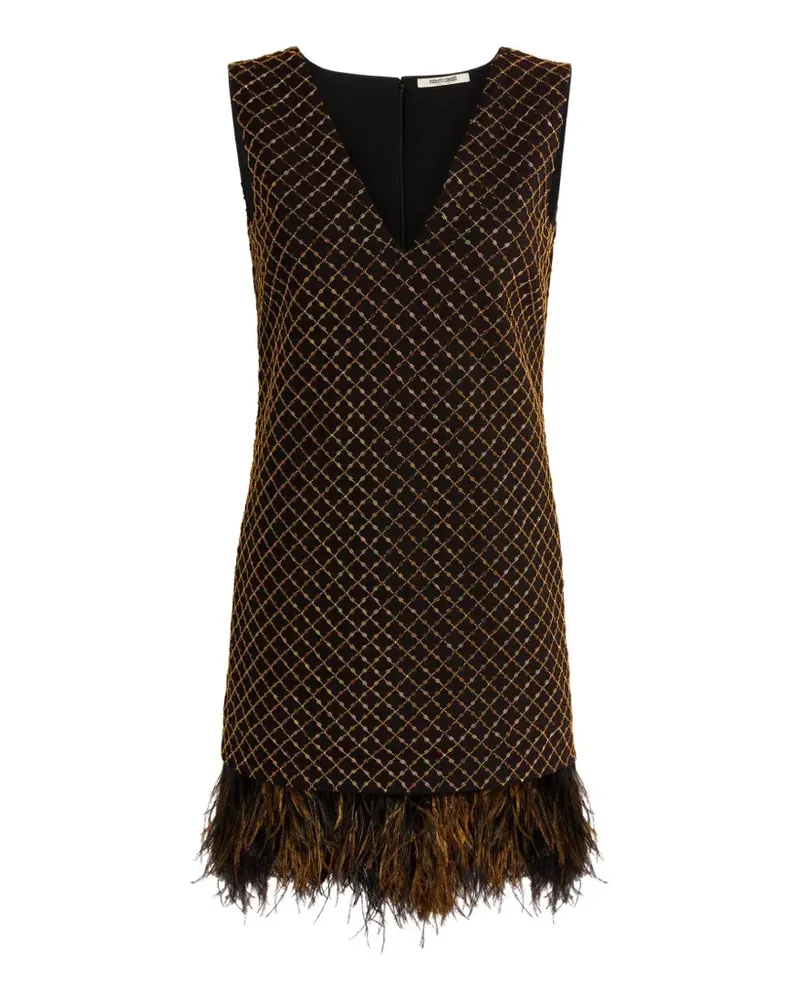 Roberto Cavalli Besticktes Minikleid - Schwarz Schwarz