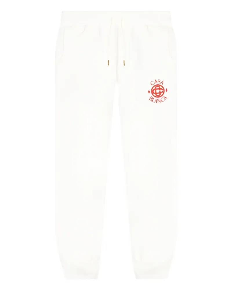 Casablanca Paris Jogginghose mit Logo-Stickerei - Weiß Weiß