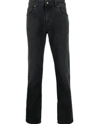 Fay Schmale Jeans im Five-Pocket-Design Schwarz