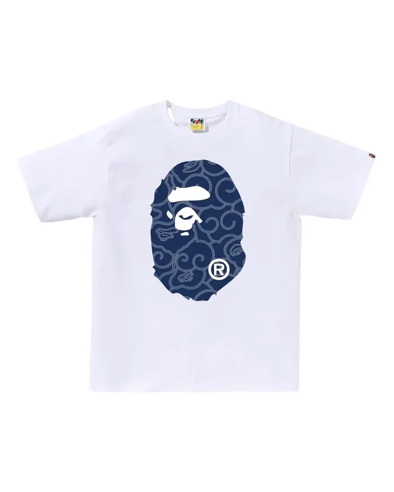 BAPE Japanese Cloud Camo Big Ape Head T-shirt - Weiß Weiß