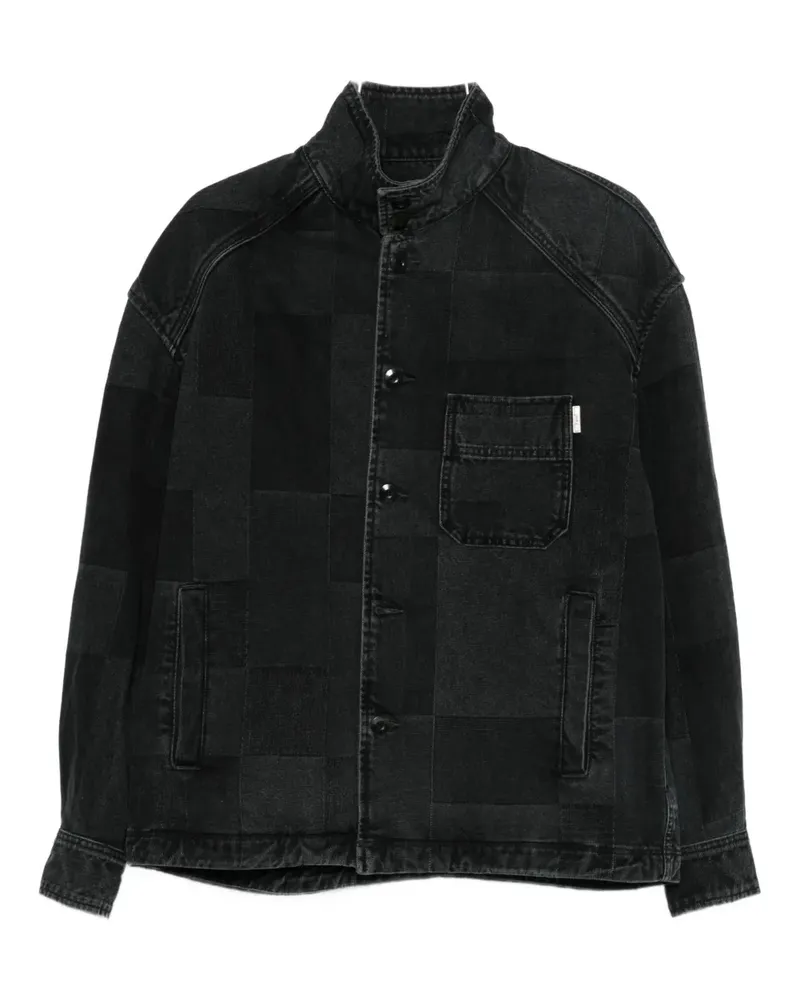 JUUN.J patchwork denim jacket - Schwarz Schwarz