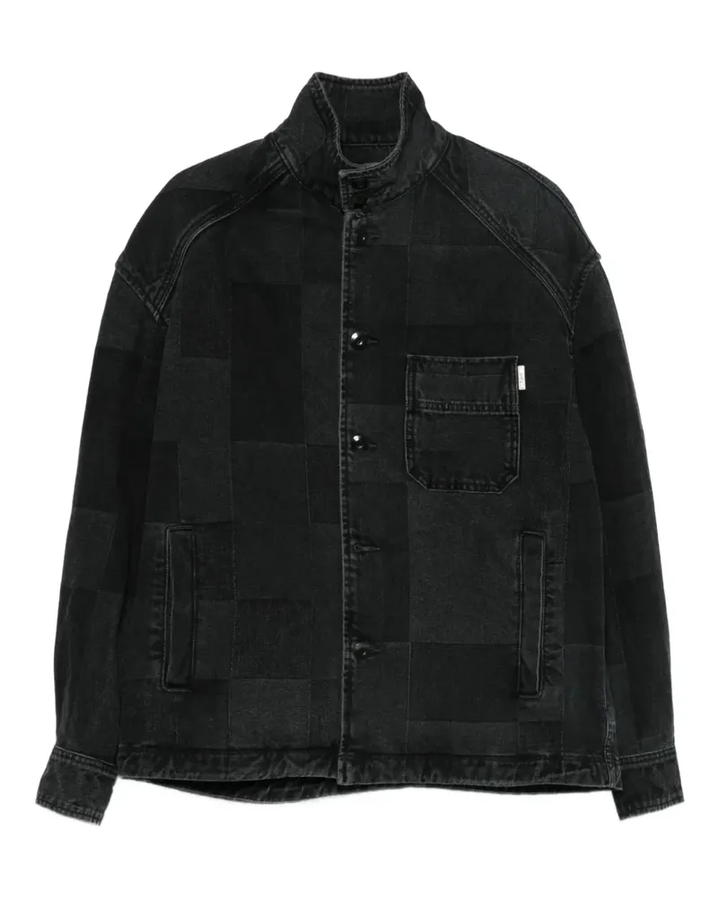 JUUN.J Jeansjacke im Patchwork-Look - Schwarz Schwarz
