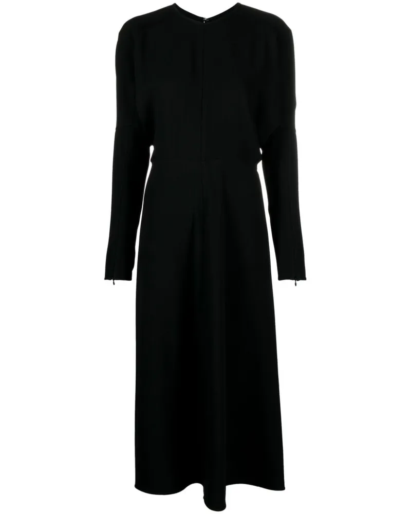 Victoria Beckham Midikleid mit drapiertem Ausschnitt - Schwarz Schwarz