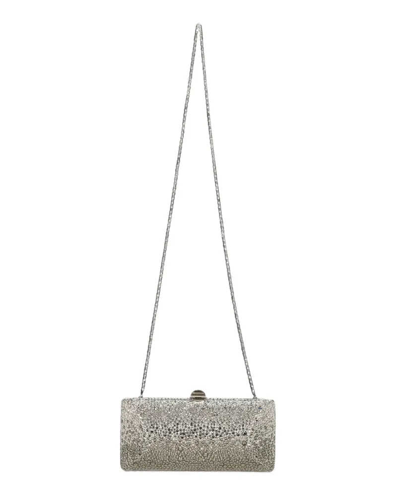 Rodo Clutch mit Kristallverzierung - Silber Silber
