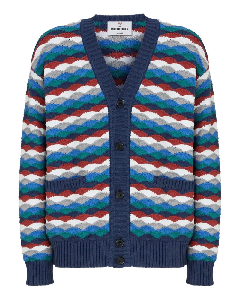 Missoni Cardigan mit Wellenmuster - Blau Blau